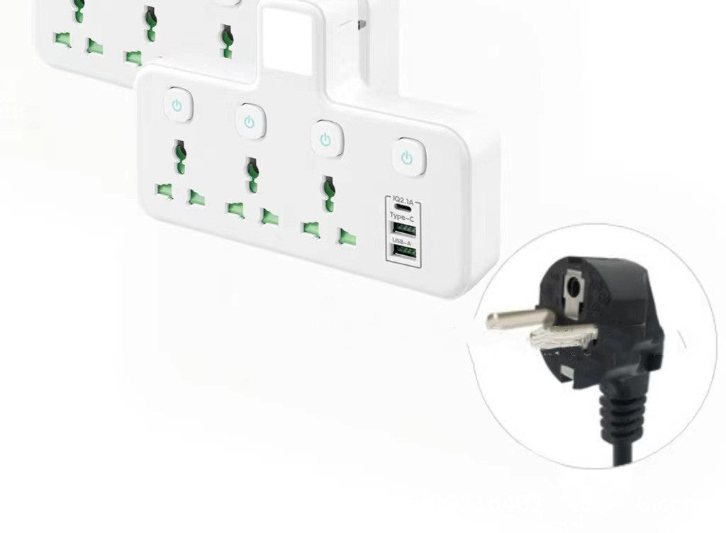 USB Power Strip Wireless British Standard Household