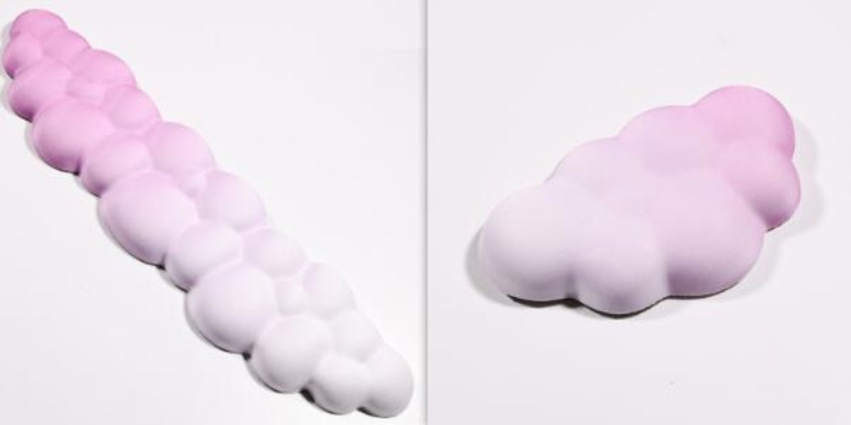 Cloud Keyboard Hand Wrist Rest Memory Foam Silicone Leather Mouse Pad Wristband Pad