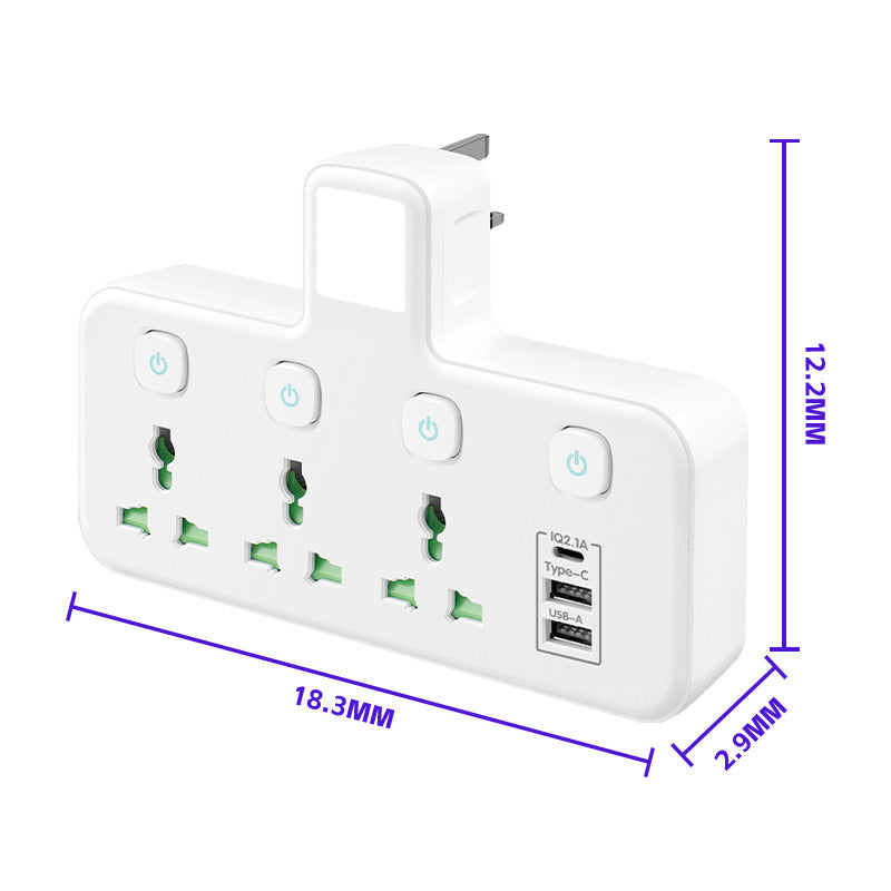 USB Power Strip Wireless British Standard Household