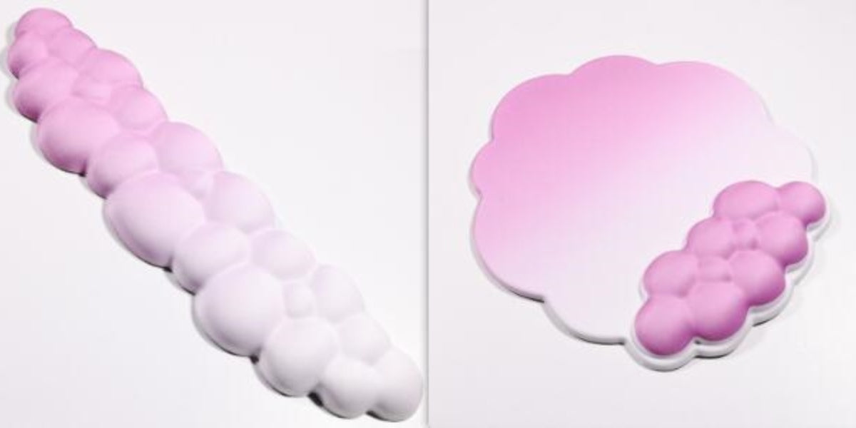 Cloud Keyboard Hand Wrist Rest Memory Foam Silicone Leather Mouse Pad Wristband Pad