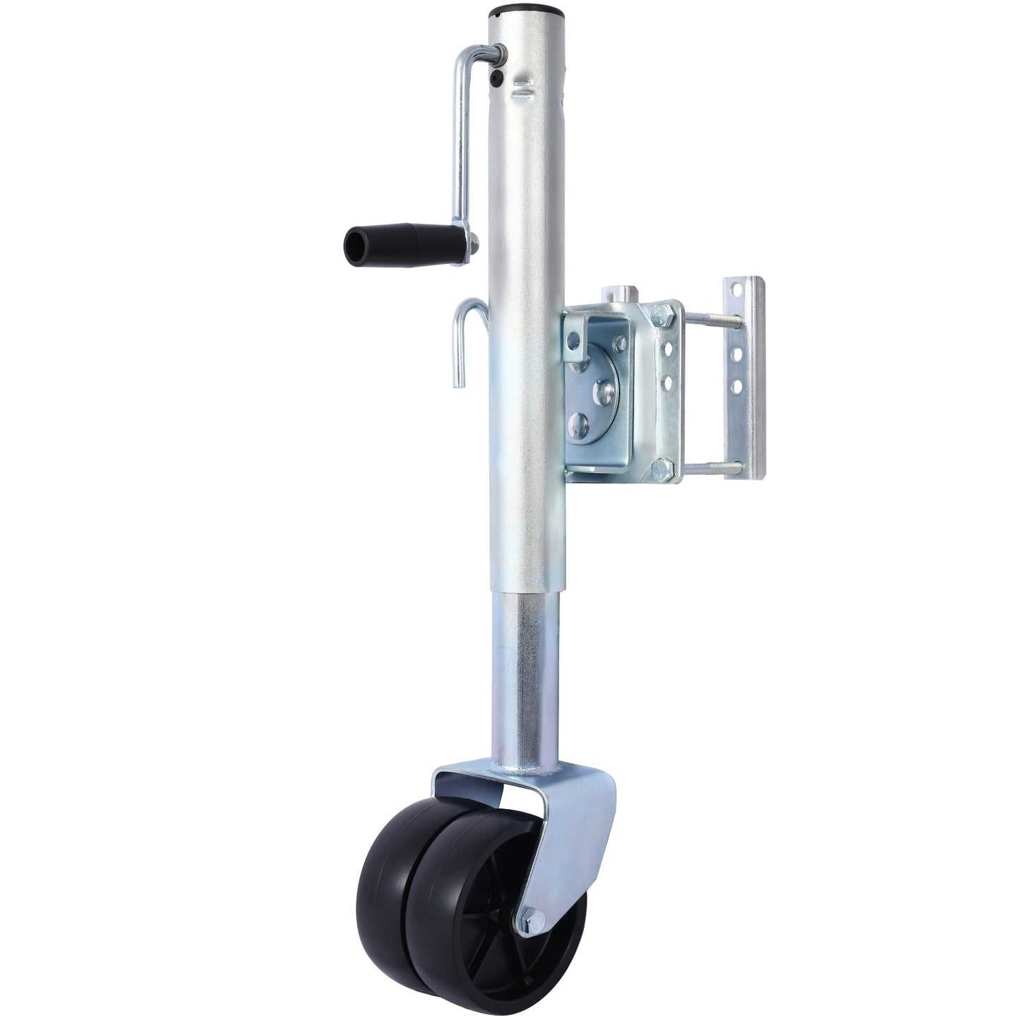 1500lbs Trailer Jack With Double Wheel, Adjustable 12  Lift Travel, Boat On For Boat RV Utility, Swi