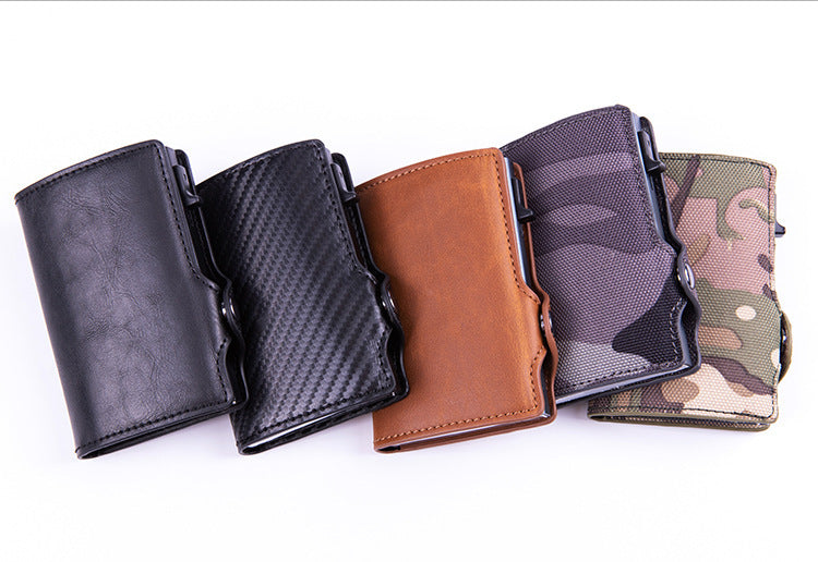 RFID Shielded Anti-theft Ultra-thin Card Holder Men's Multiple Card Slots Wallet
