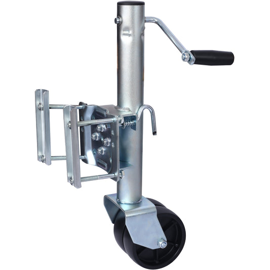 1500lbs Trailer Jack With Double Wheel, Adjustable 12  Lift Travel, Boat On For Boat RV Utility, Swi