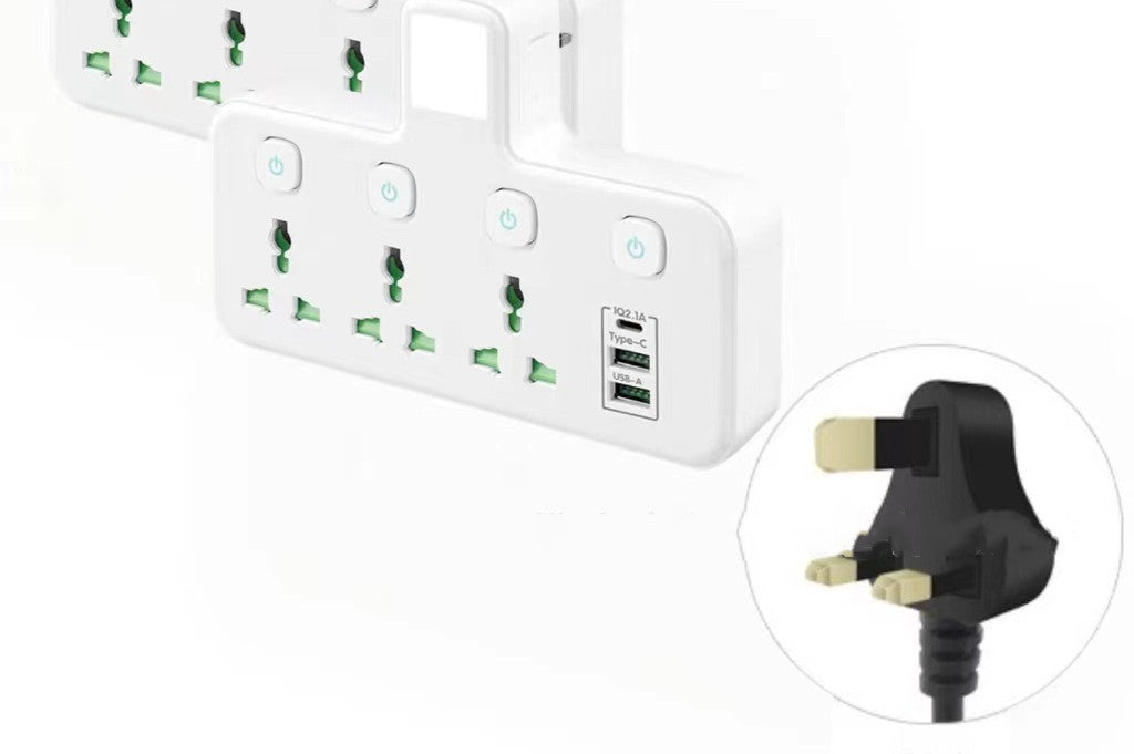 USB Power Strip Wireless British Standard Household